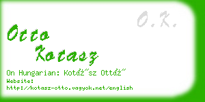 otto kotasz business card